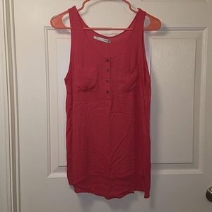 Maurices Pink Chiffon Tank with Pockets